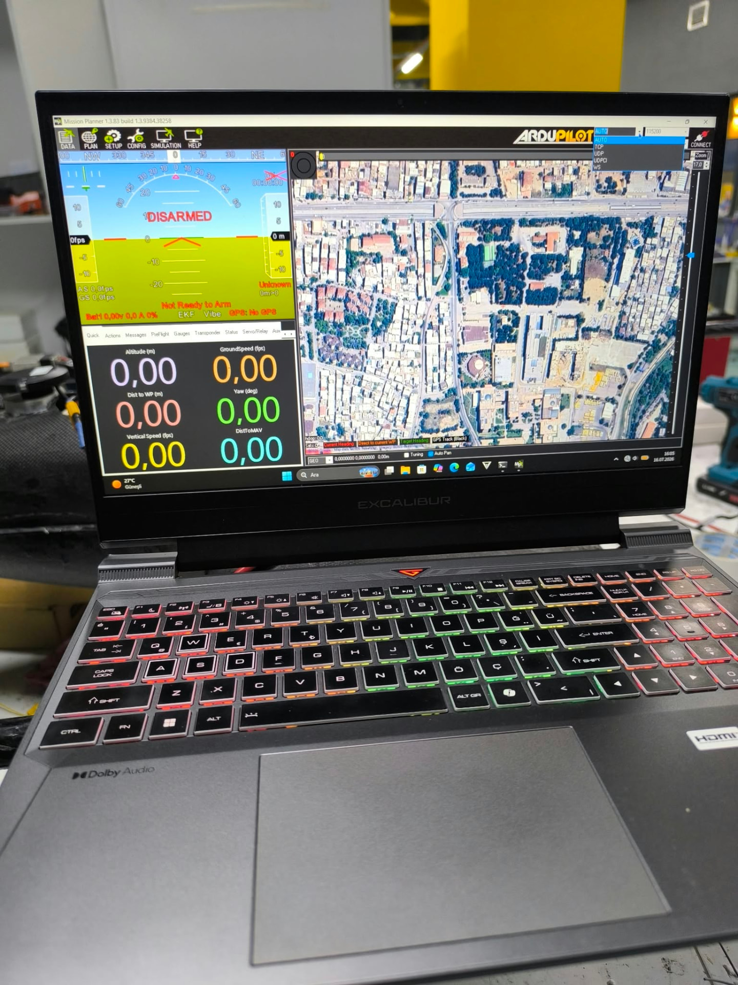Mission Planner GCS with ArduPilot HUD